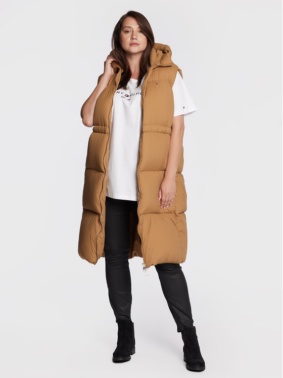 Gilet Crv Nylon Down WW0WW32851 Beige Regular Fit