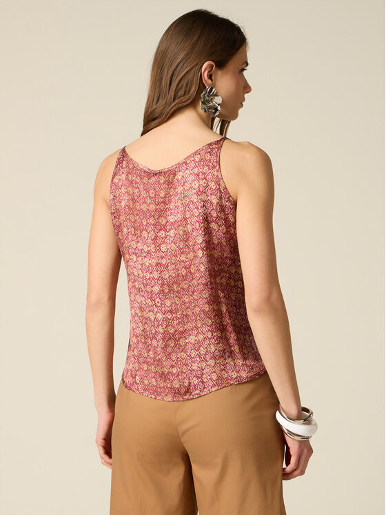 Oltre Oltre Bluzka 2080J000860N0Z6 Różowy Regular Fit