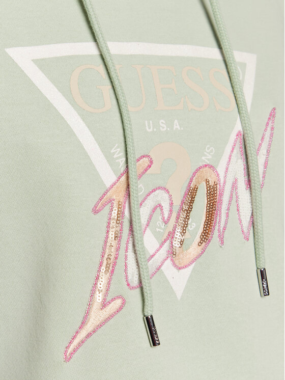 Guess Guess Sweatshirt Icon W3RQ03 KB683 Grün Relaxed Fit