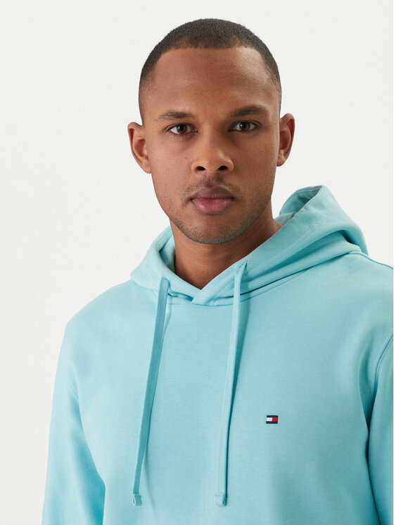 Tommy Hilfiger Tommy Hilfiger Džemperis ar kapuci Essential MW0MW37235 Tirkīzs Regular Fit