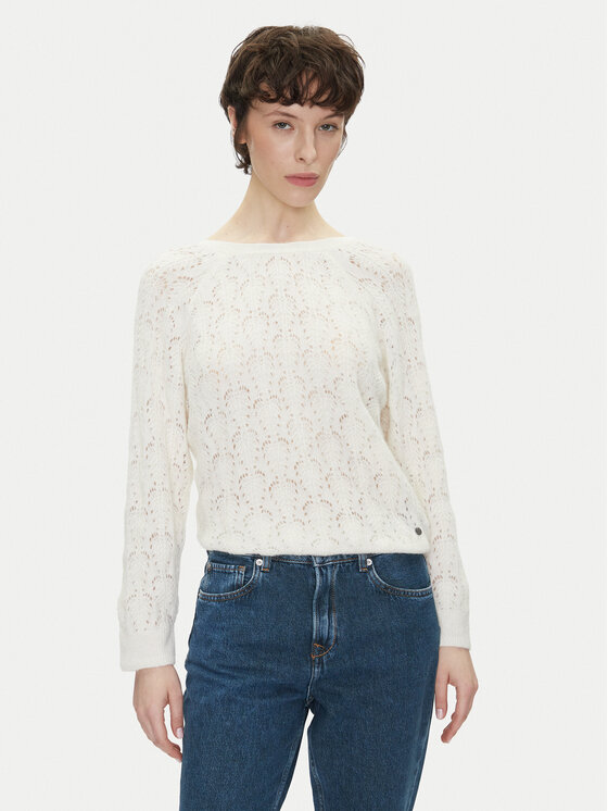 Pepe Jeans Pepe Jeans Džemperis Nova PL702239 Écru Regular Fit