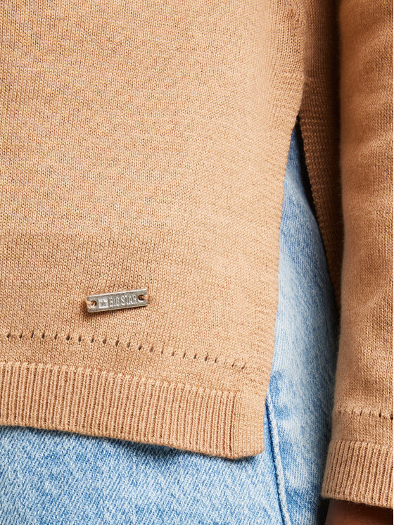 BIG STAR BIG STAR Sweter AIRIN Brązowy Basic Fit