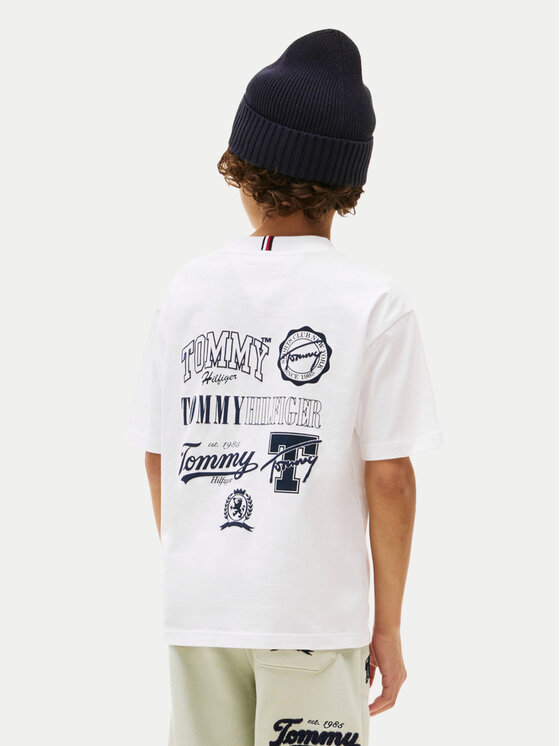 Tommy Hilfiger Tommy Hilfiger T-krekls Varsity Graphic KB0KB09720 Balts Regular Fit