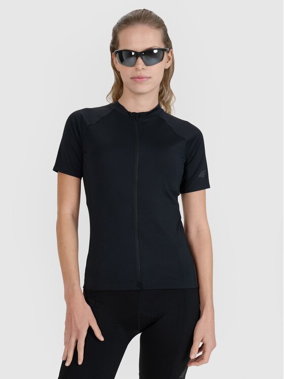 4F 4F Maglietta da ciclismo 4FWSS25TFTSF1291-20S Nero Slim Fit
