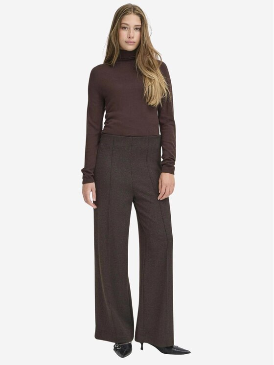 ICHI ICHI Παντελόνι IHKATE JACQUARD Καφέ Regular Fit