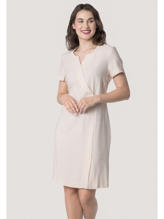 QUIOSQUE QUIOSQUE Sukienka codzienna 4UF015 Écru Regular Fit