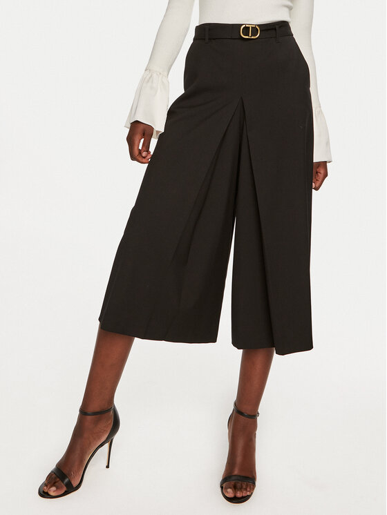 TWINSET Pantaloni culotte 242TP2162 Negru Loose Fit