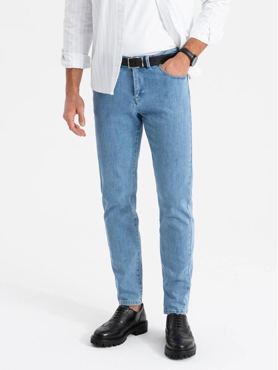 Ombre Ombre Jeansy OM-PADP-0216 Modrá Slim Fit