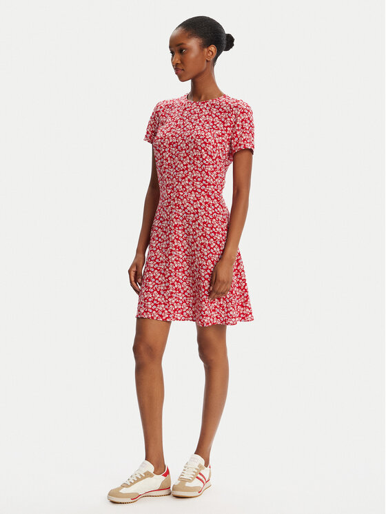 Tommy Jeans Tommy Jeans Ежедневна рокля DW0DW21120 Червен Regular Fit