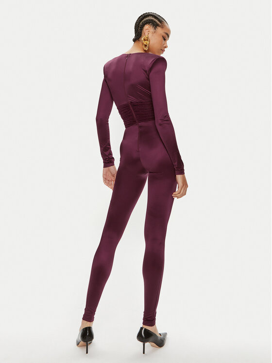 Elisabetta Franchi Elisabetta Franchi Kombinezon TU-019-46E2 Bordowy Slim Fit