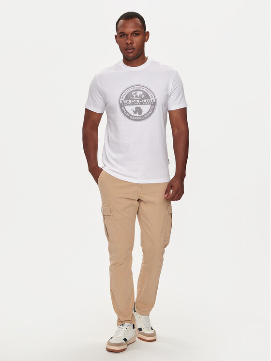 Napapijri Napapijri T-krekls S-Bollo NP0A4I3C Balts Regular Fit