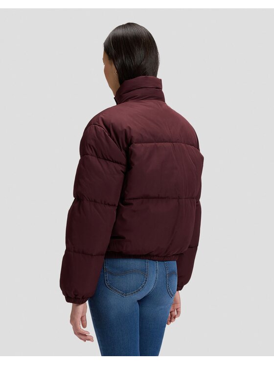 Lee Lee Kurtka puchowa SHORT PUFFER JACKET Czerwony Relaxed Fit