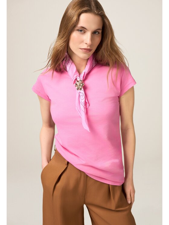 Oltre Oltre T-shirt G002J004352N006 Rosa Slim Fit