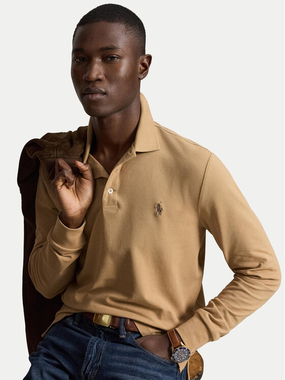 Polo Ralph Lauren Polo Ralph Lauren Tricou polo 710955081500 Bej închis Slim Fit