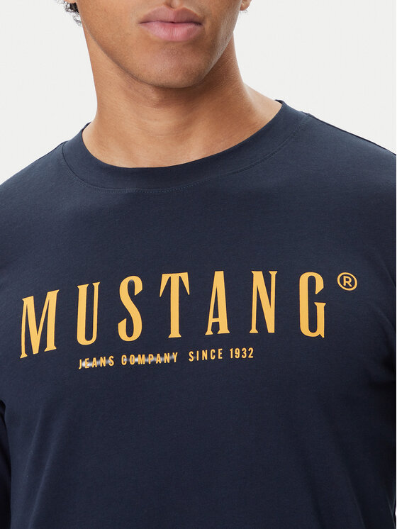 Mustang Mustang Majica dugih rukava Asheville 1016873 Tamnoplava Regular Fit