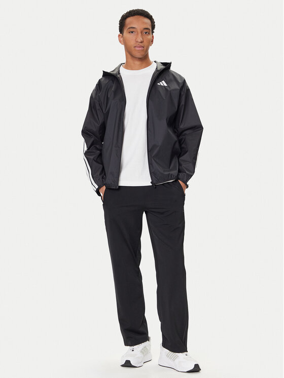 adidas adidas Jakna protiv vjetra Essential 3-Stripes Ripstop IM7848 Crna Regular Fit