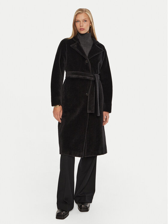 Marella Marella Palton de lână Ofanto 2423016112 Negru Regular Fit