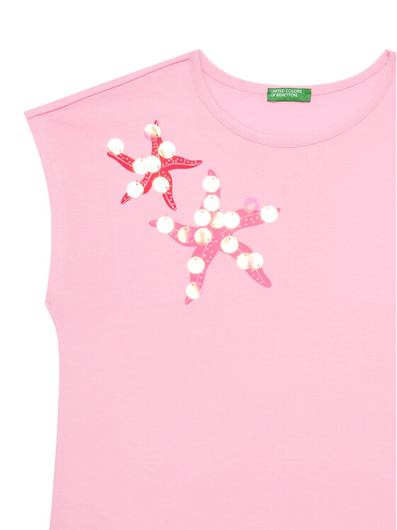 United Colors Of Benetton United Colors Of Benetton T-Shirt 3I1XC10P0 Růžová Regular Fit