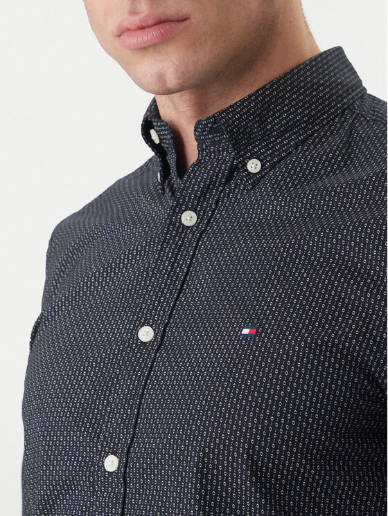 Tommy Hilfiger Tommy Hilfiger Hemd MW0MW42460 Dunkelblau Slim Fit