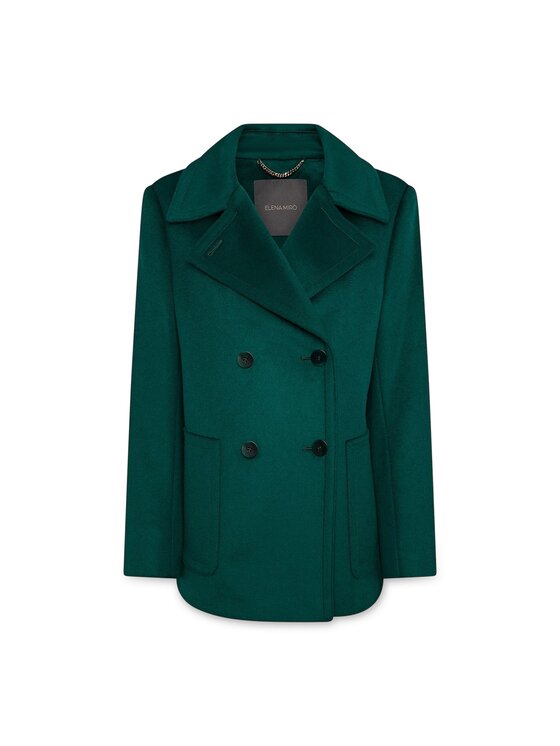 Elena Mirò Elena Mirò Cappotto 8136P000046N035 Verde A-Line Fit