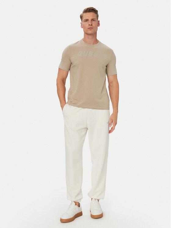 Guess Guess Tricou Z6YI26 K5090 Bej Regular Fit