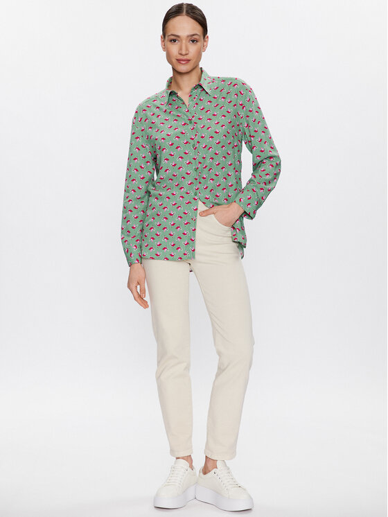 United Colors Of Benetton United Colors Of Benetton Särk 5T17DQ02Y Roheline Relaxed Fit