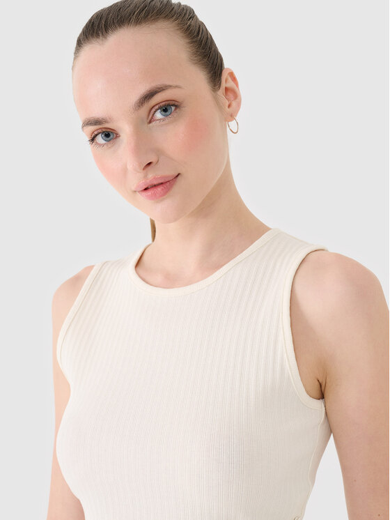 4F 4F Tank top MIDSHOP TEXTILE Biały Slim Fit