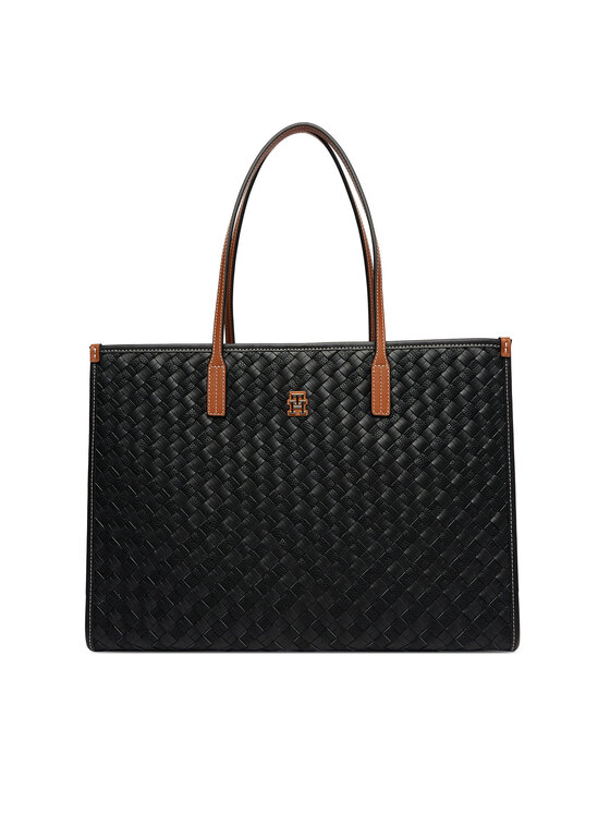 Tommy Hilfiger Tommy Hilfiger Geantă Th City Tote AW0AW18394 Negru