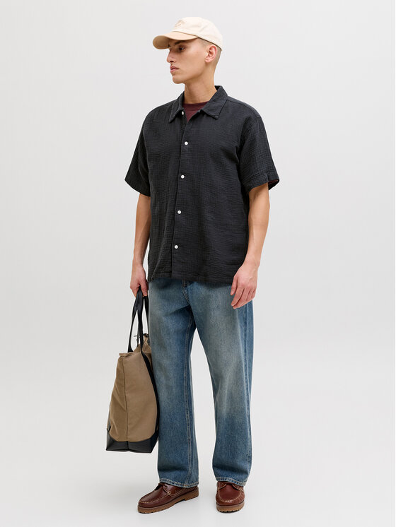 Jack & Jones Jack & Jones Koszula Nantucket Double 12291812 Czarny Regular Fit