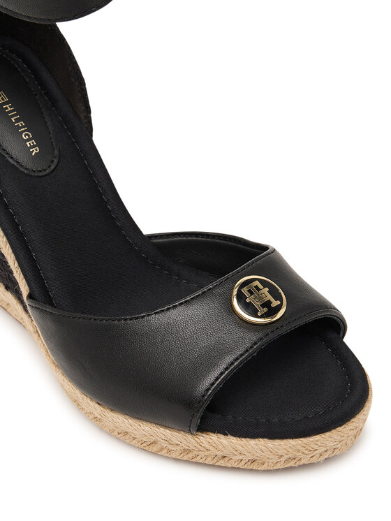 Tommy Hilfiger Tommy Hilfiger Espadrilles Plate High Wedge Espad FW0FW09517 Melns