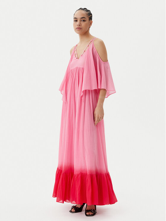 PINKO PINKO Sukienka letnia Io Canto Abito 104950 A2G4 Różowy Relaxed Fit