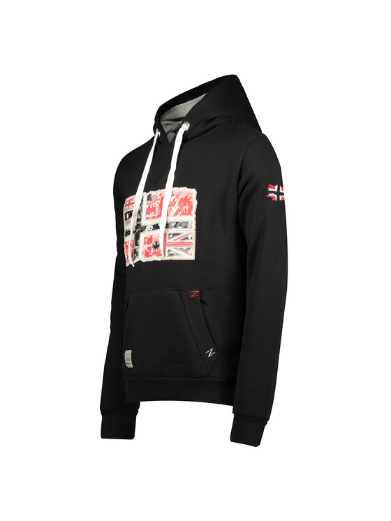 Geographical Norway Geographical Norway Bluza WT1874H/GN-BLACK Czarny Reglan Fit