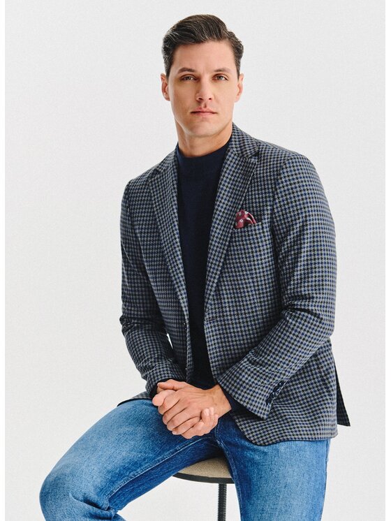 Pako Lorente Pako Lorente Marynarka P25WF-3X-032 Granatowy Slim Fit