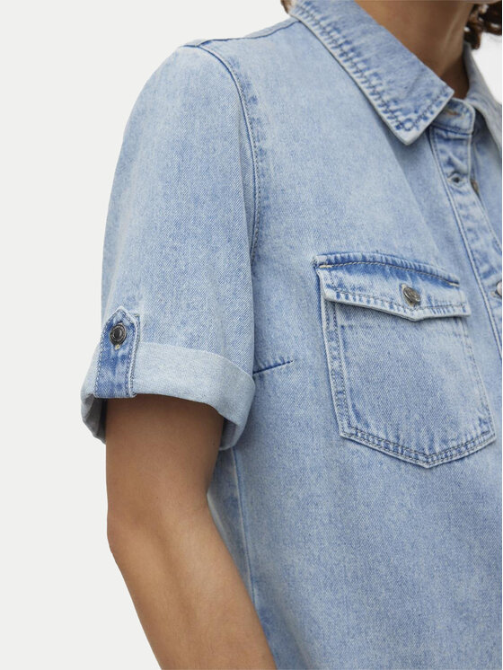 Vero Moda Vero Moda Džínové šaty Jennie 10309665 Světle modrá Regular Fit