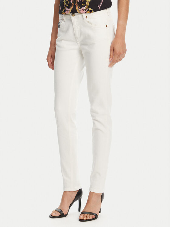 Versace Jeans Couture Versace Jeans Couture Jeansy 78HAB5K1 Bílá Skinny Fit