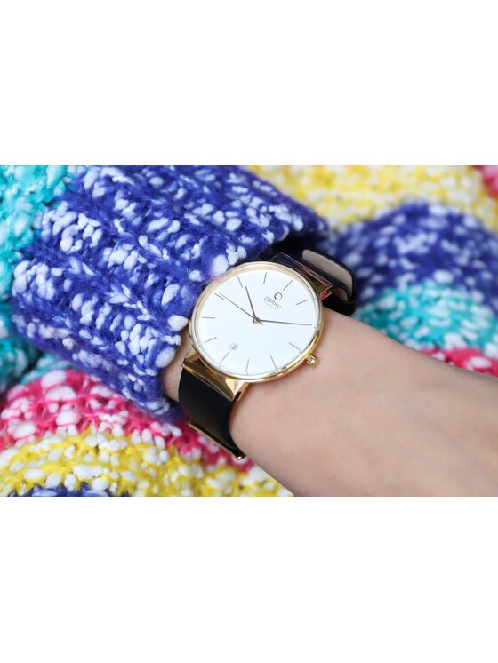 Obaku Obaku Hodinky V153GGWRB Černá