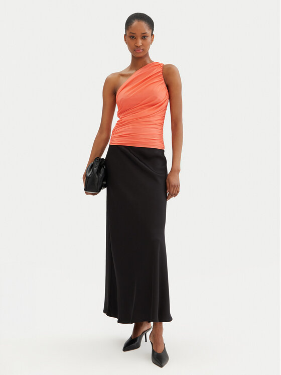 PINKO PINKO Top 105048 A2F1 Koralowy Slim Fit