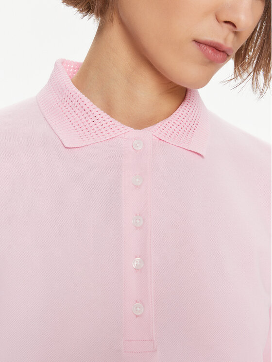 Tommy Hilfiger Tommy Hilfiger Polo marškinėliai Openwork WW0WW37901 Rožinė Regular Fit