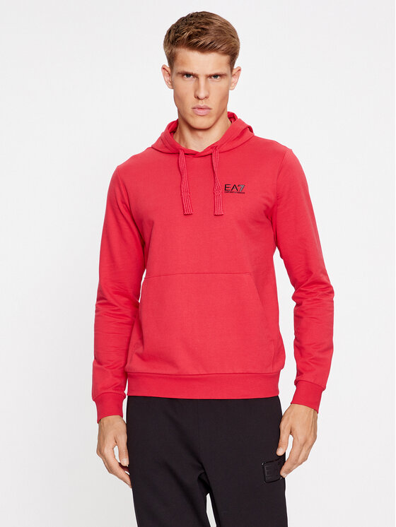 EA7 Emporio Armani EA7 Emporio Armani Džemperis ar kapuci 8NPM04 PJ05Z 1462 Sarkans Regular Fit