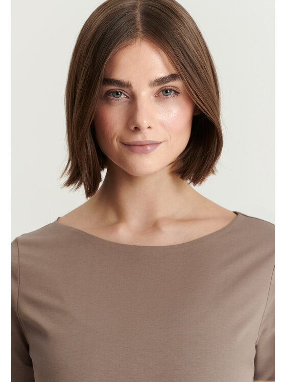 TATUUM TATUUM Bluzka MIKAJA Brązowy Classic Fit
