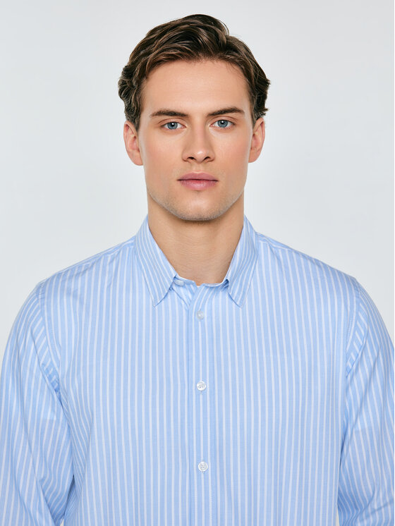 BIG STAR BIG STAR Koszula GIBINOR Niebieski Basic Fit