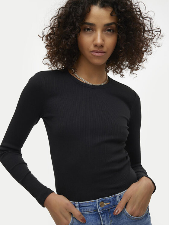 Vero Moda Vero Moda Majica Chloe 10306897 Crna Slim Fit