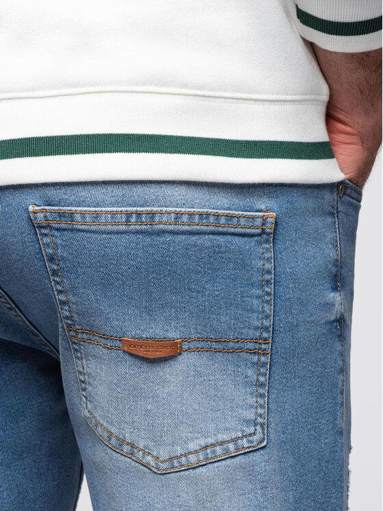 Ombre Ombre Jeansy OM-PADP-0254 Niebieski Regular Fit