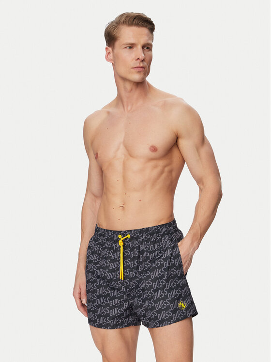 Guess Guess Szorty kąpielowe F6GT12 WG2A2 Czarny Regular Fit