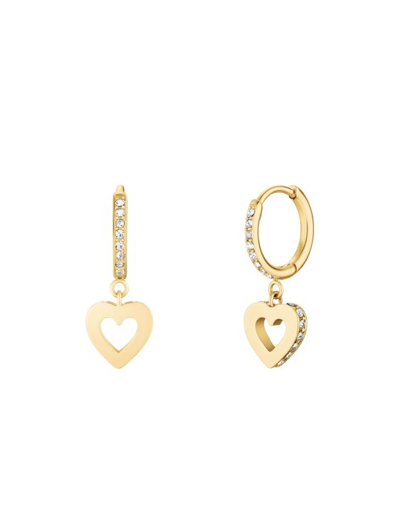Rosefield Rosefield Kolczyki DIAMOND HEARTS Złoty