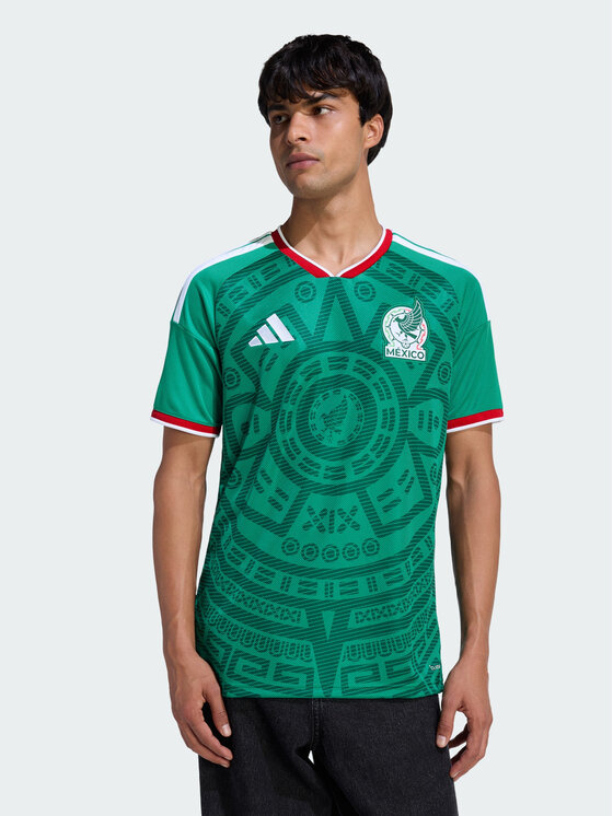adidas adidas Koszulka techniczna Mexico 26 Home Jersey Zielony Slim Fit