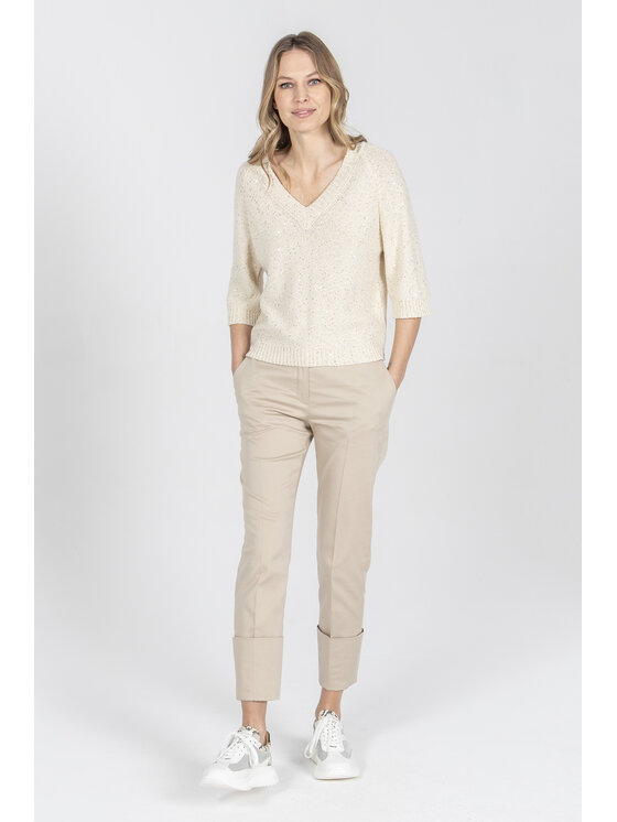 Deni Cler Milano Deni Cler Milano Sweter T-DC-S313-F2-10-12-1 Beżowy Regular Fit