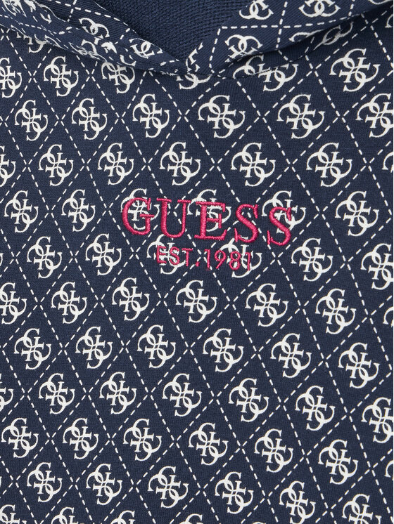Guess Guess Bluza L5YQ05 KA6R4 Granatowy Regular Fit