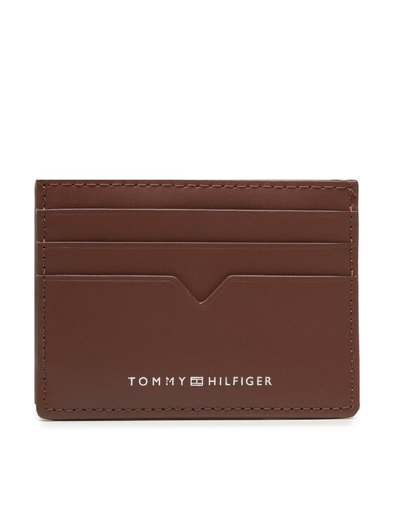 Etui pentru carduri Tommy Hilfiger Th Modern Leather Cc Holder AM0AM10616 Maro