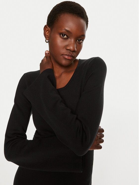 Munthe Munthe Trikotažinė suknelė Toady 243134024376 Juoda Slim Fit